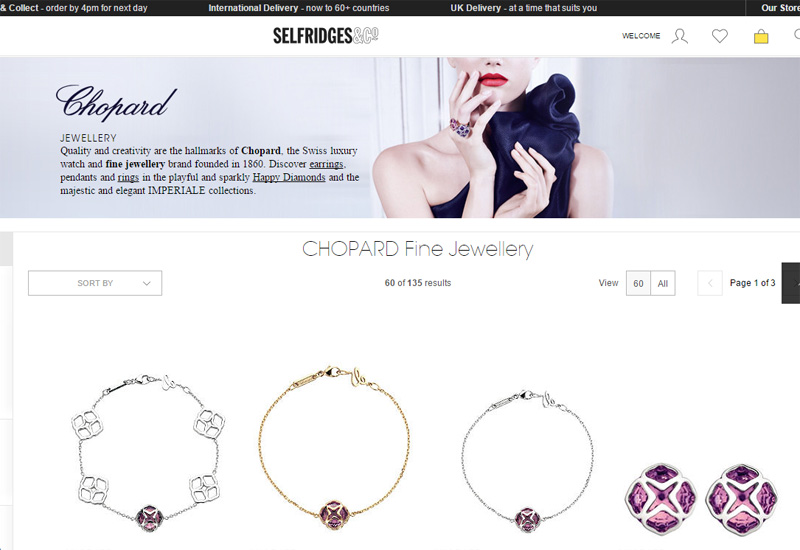 Selfridges launches Chopard click and collect tool